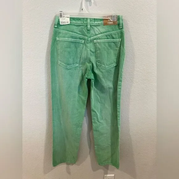 NWOT Free People We The Free The Pacifica High Rise Straight Leg Jeans - Picture 2 of 5